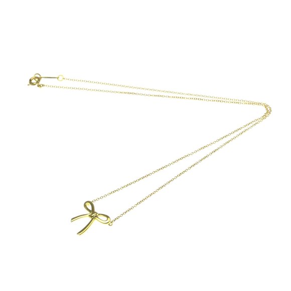 Tiffany Tiffany Bow Yellow Gold (18K) No Stone Men,Women Fashion Pendant Neck... - Picture 11 of 11